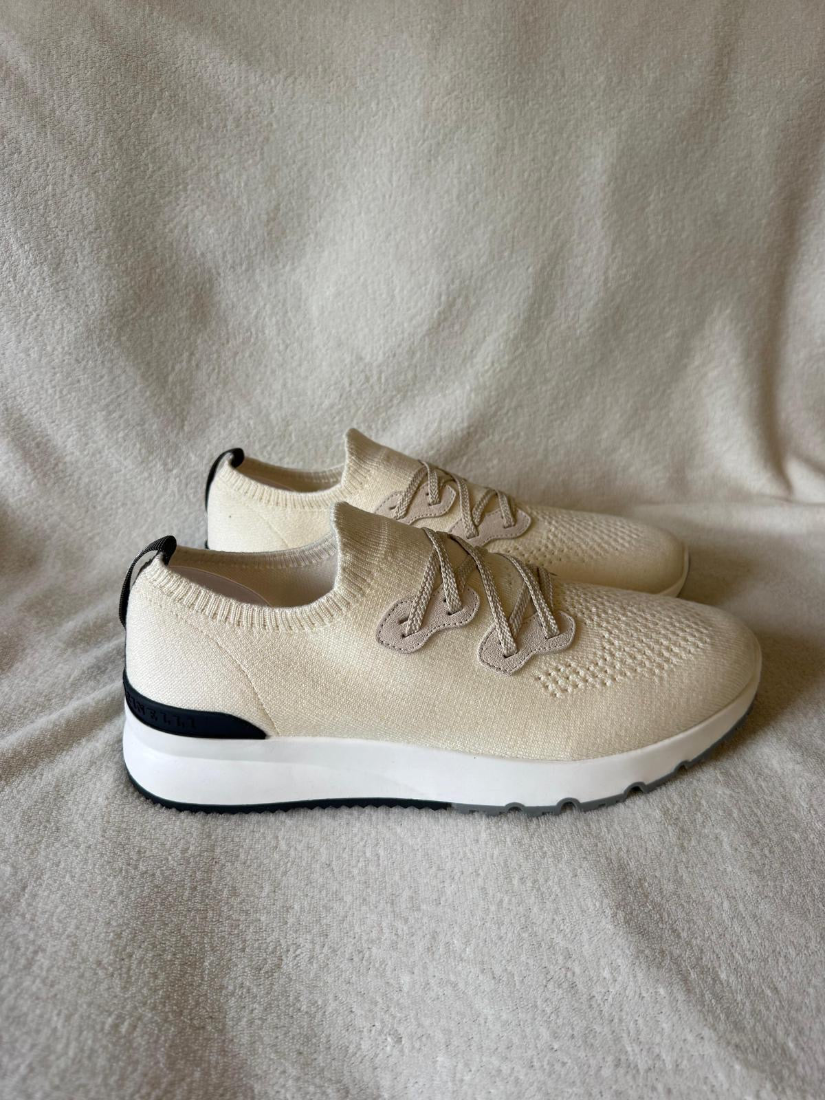 Brunello Cucinelli Knit Runner — Ivory